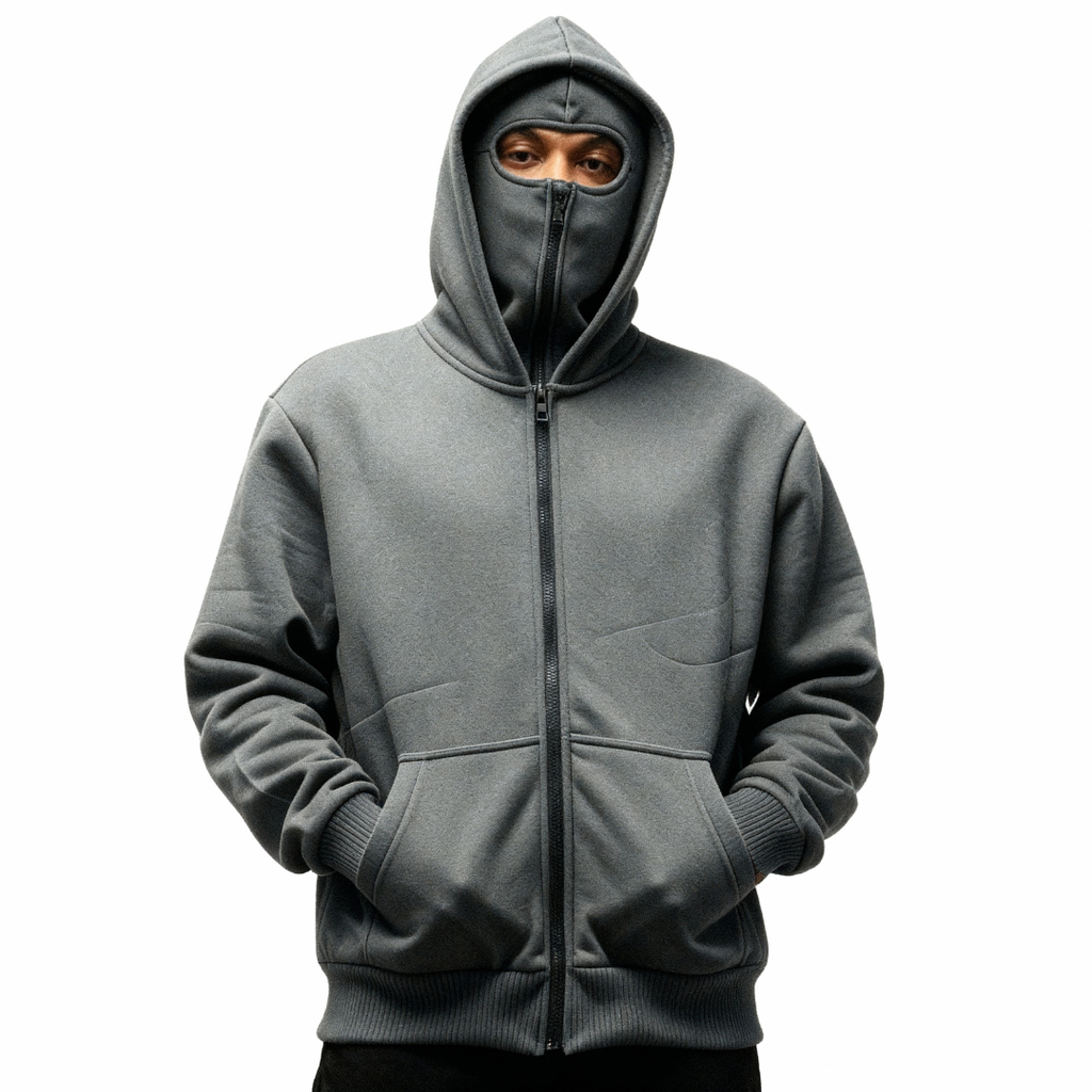 URBX® Apex Urban Casual Hoodie: Soft-Touch, Windproof, Ninja Mask Hood