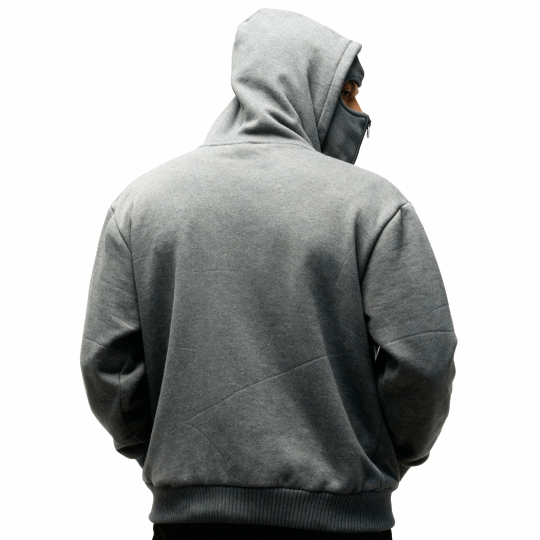 Urbx Apex Oversize Hoodie: Soft-Touch, Windproof, Ninja Mask Hood, YKK Zipper
