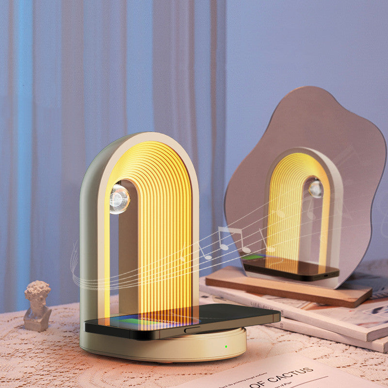Atmosphere Desk Lamp With Wireless Charger & Bluetooth Speaker