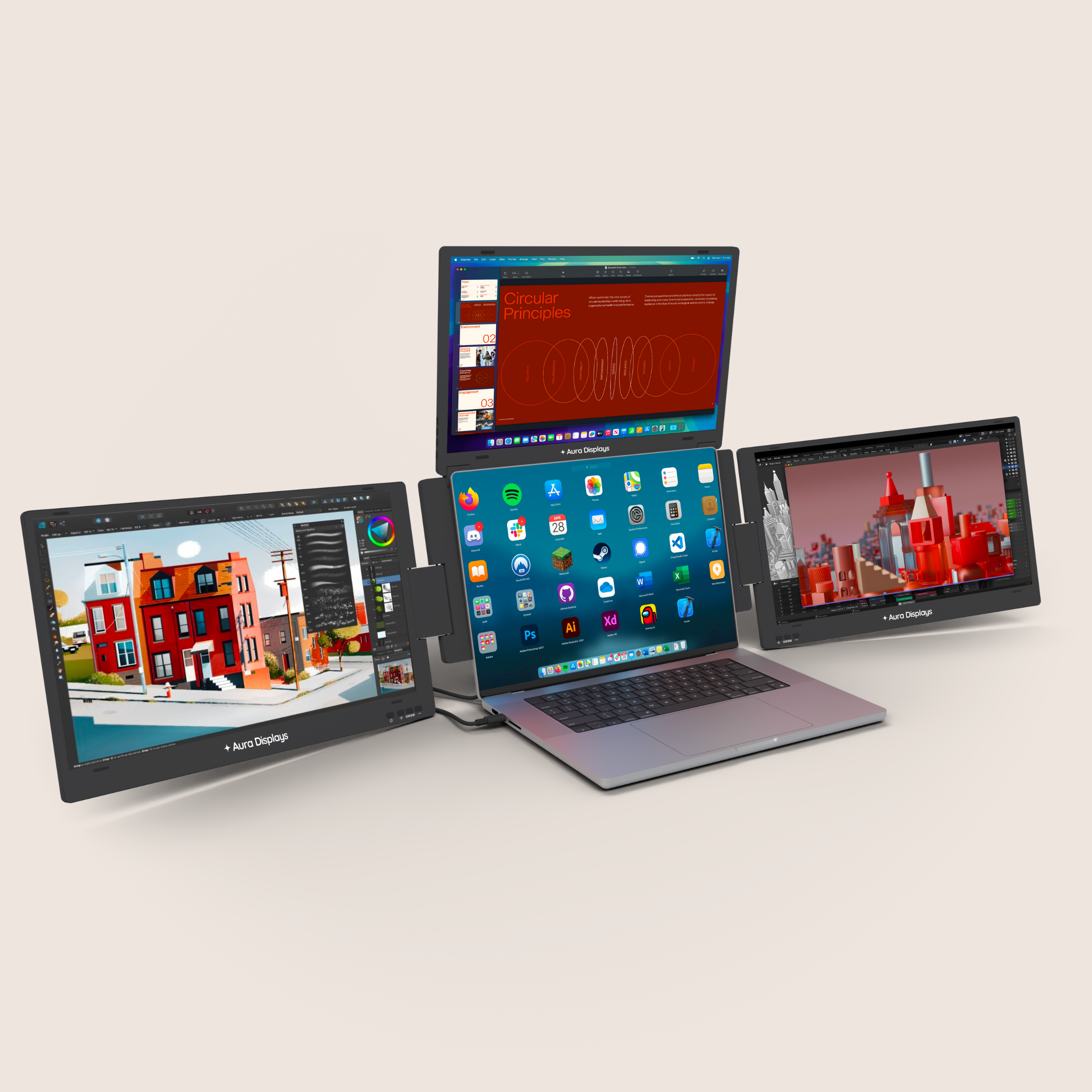 Aura Triple Boost Pro Gen 2: USB-C Portable 14-inch Full HD Monitor