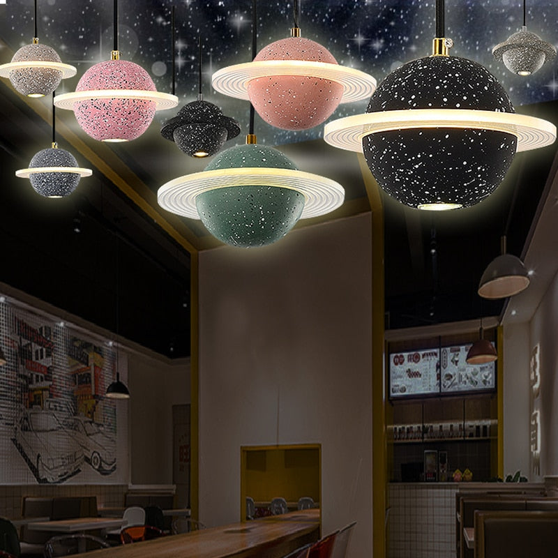 Saturn Planet Chandelier