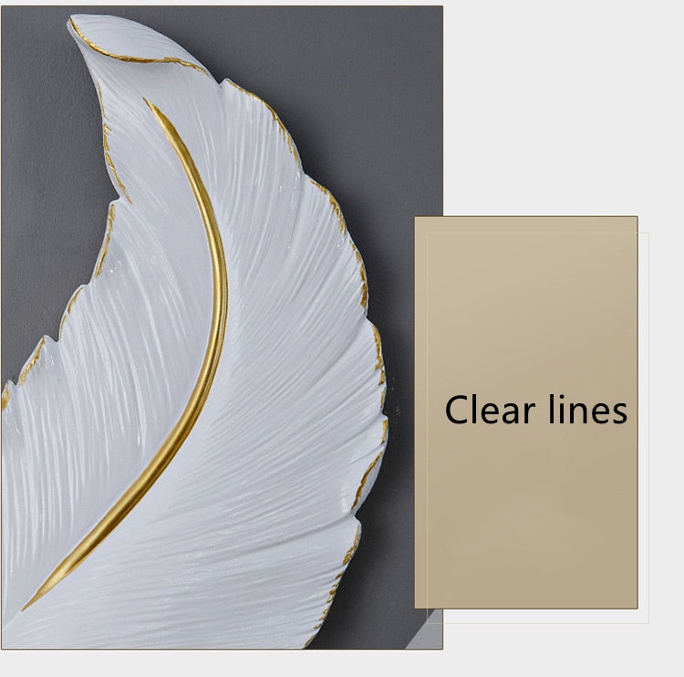 Led Feather Wall Lamp