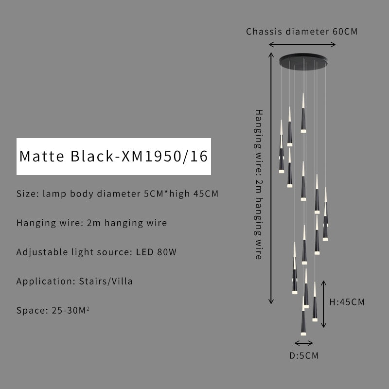 Stair Hallway Led Nordic Chandelier on Sale