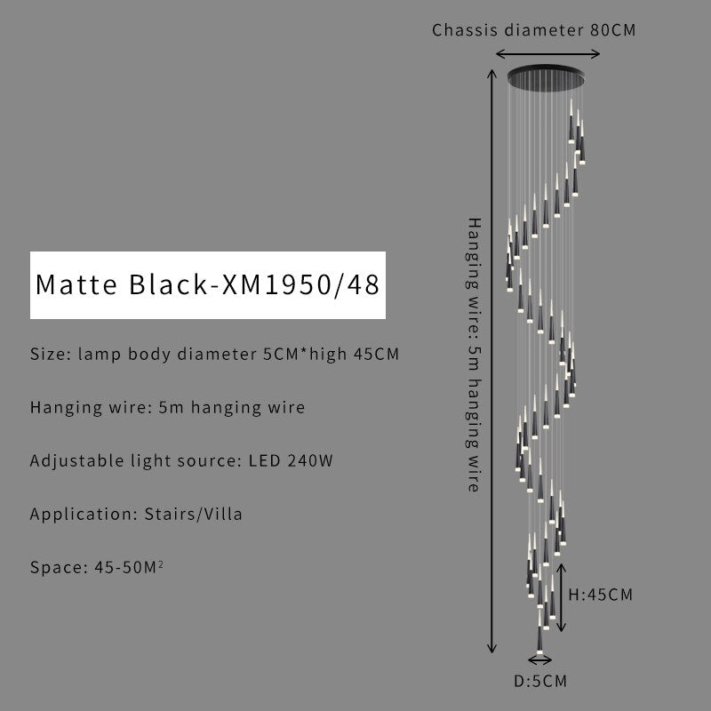 Stair Hallway Led Nordic Chandelier on Sale