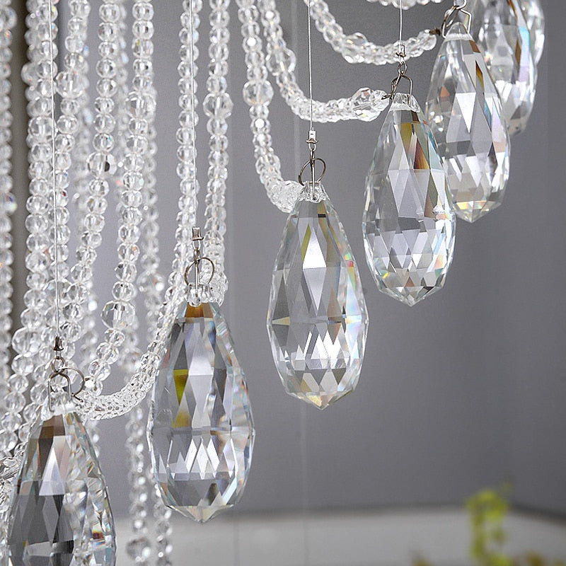 Modern Luxury Large K9 Spiral Crystal Chandelier