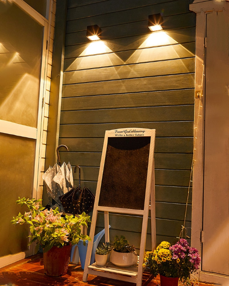 LED Wall Lamp Solar Light Sunlight Sensor IP65 Waterproof