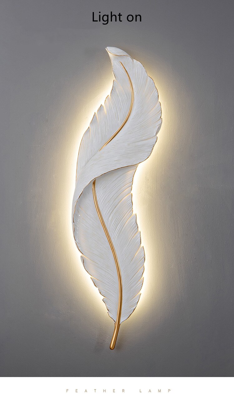 Led Feather Wall Lamp