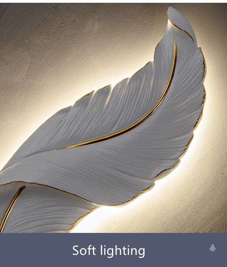 Led Feather Wall Lamp