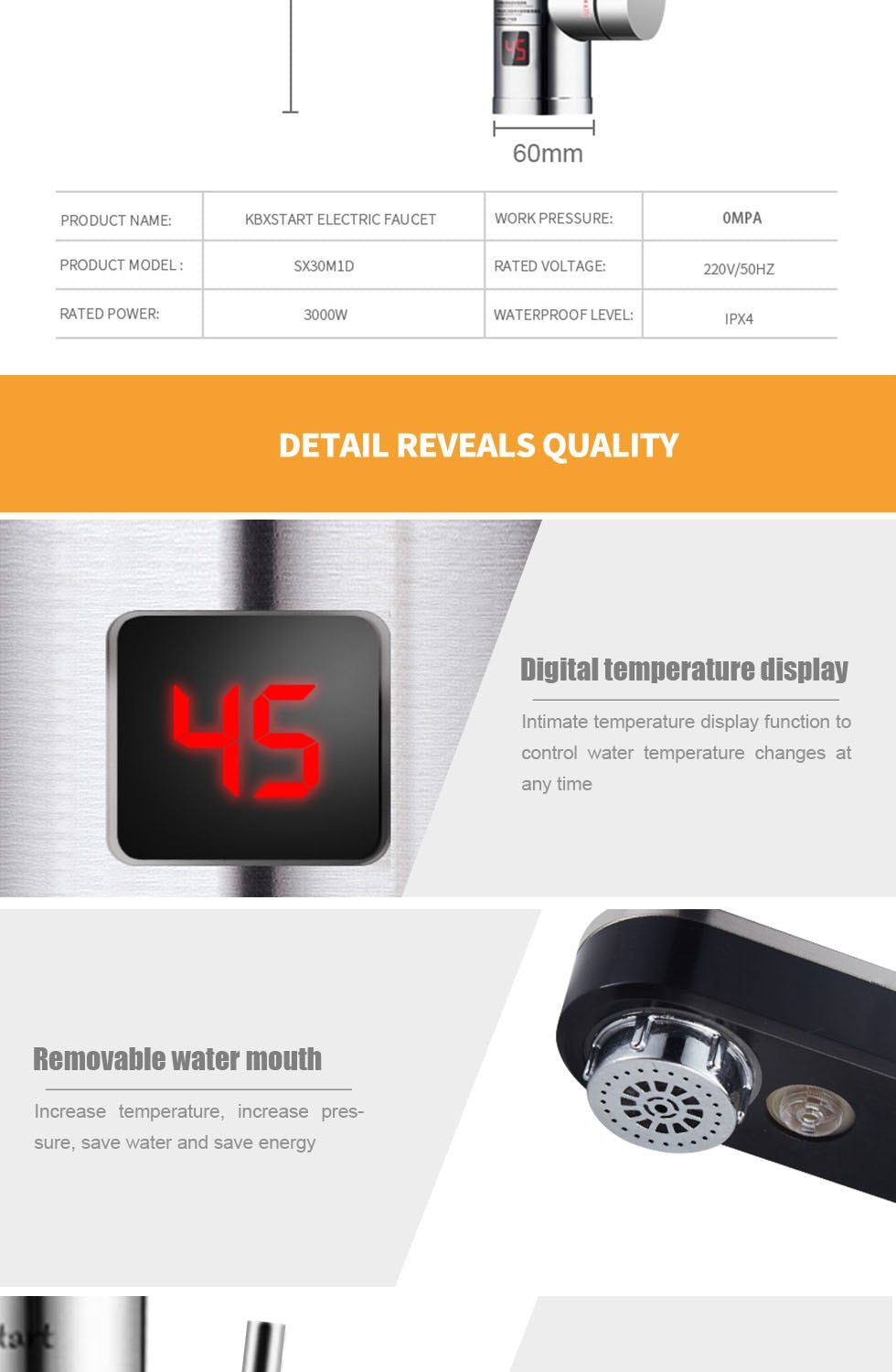 Instant Water Heater Faucet