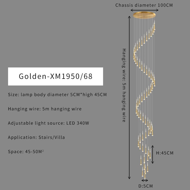 Stair Hallway Led Nordic Chandelier on Sale
