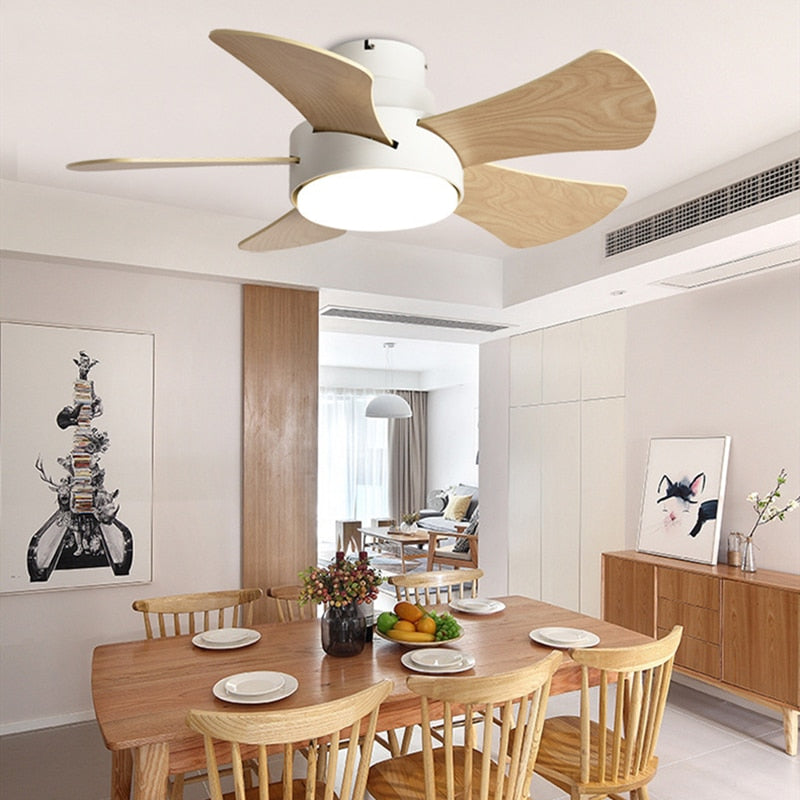 Silent Fan Ceiling Lamp - Loft Fan With LED Light and Remote