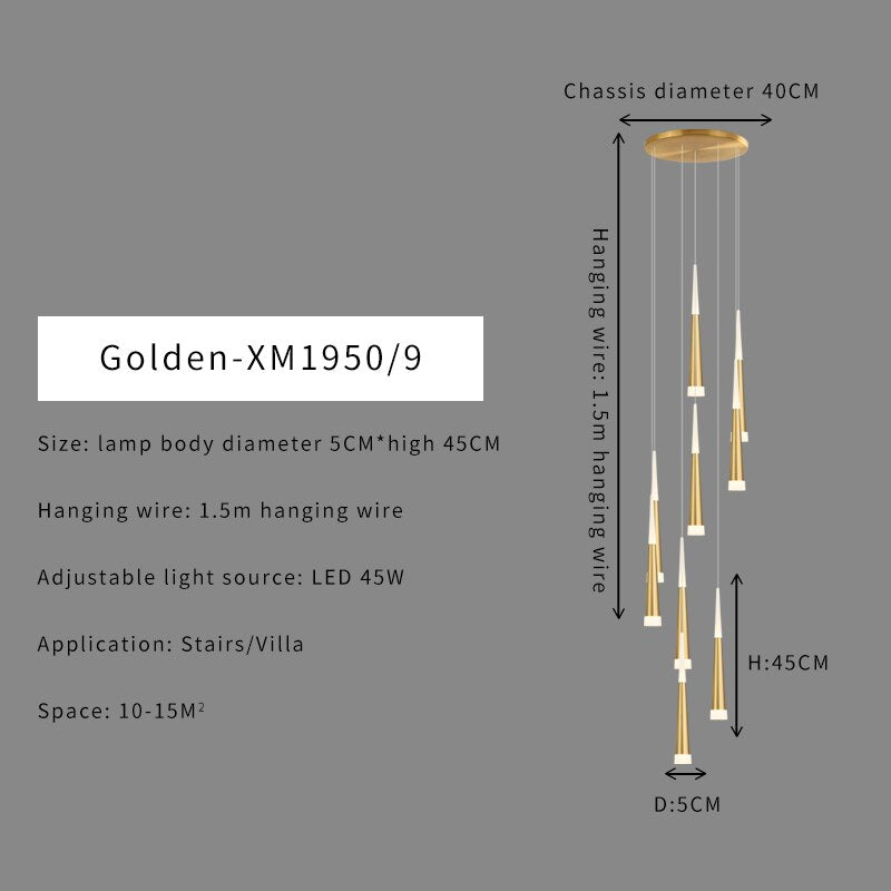 Stair Hallway Led Nordic Chandelier on Sale