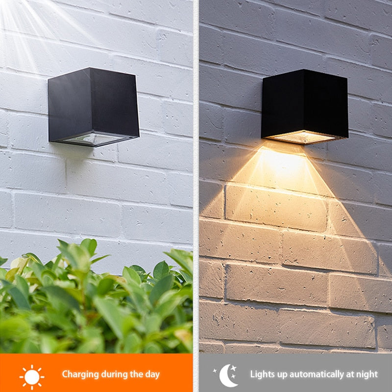 LED Wall Lamp Solar Light Sunlight Sensor IP65 Waterproof