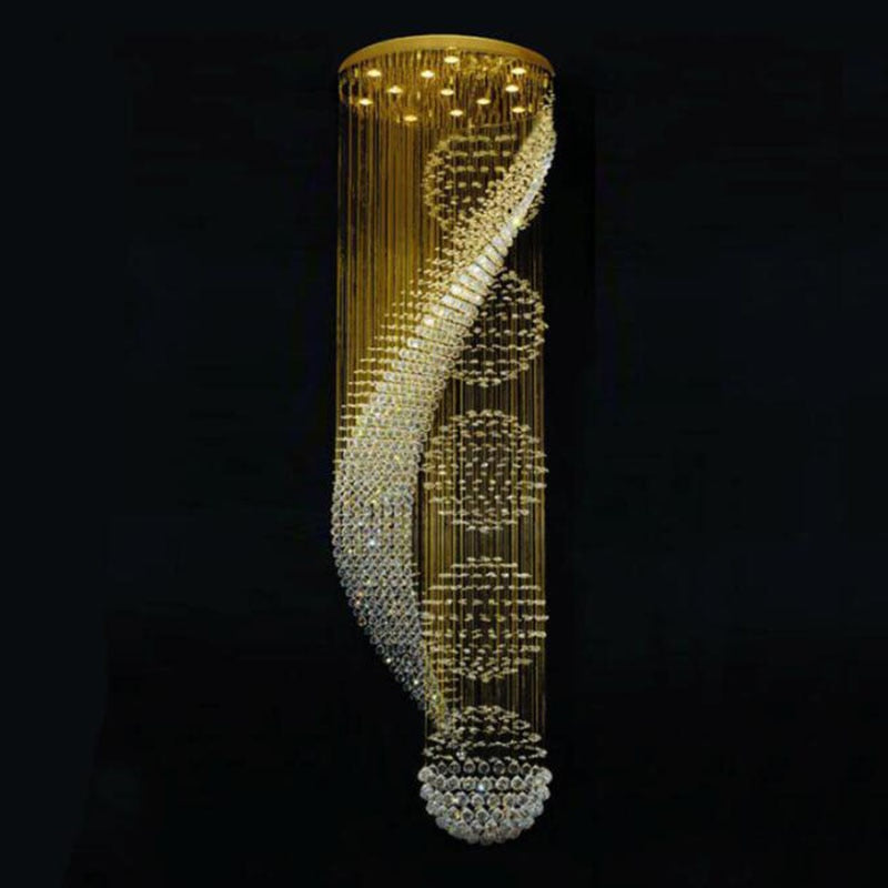 Long Double Staircase Modern Chandelier