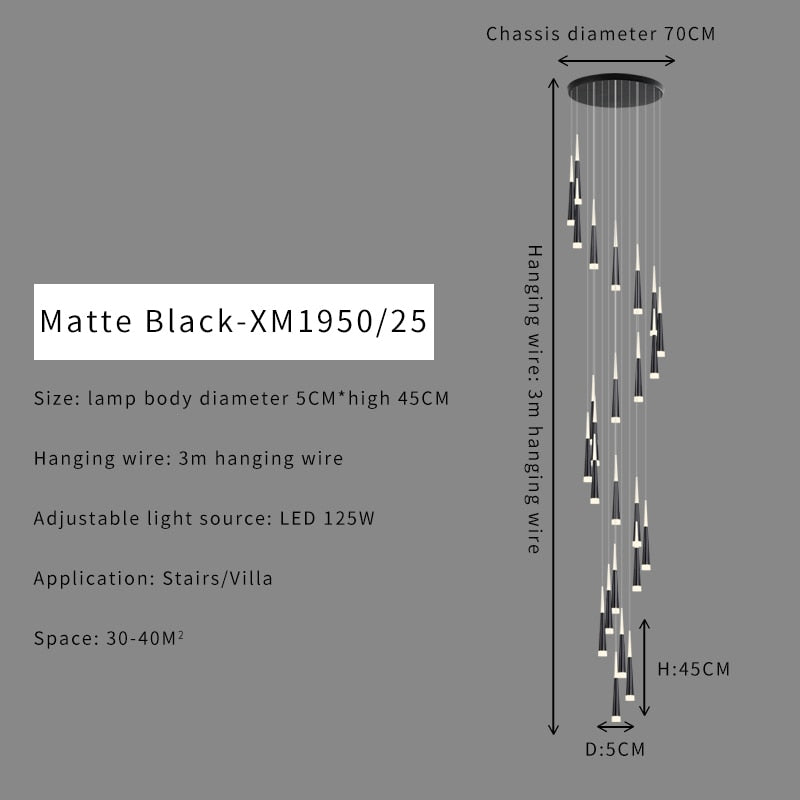 Stair Hallway Led Nordic Chandelier on Sale