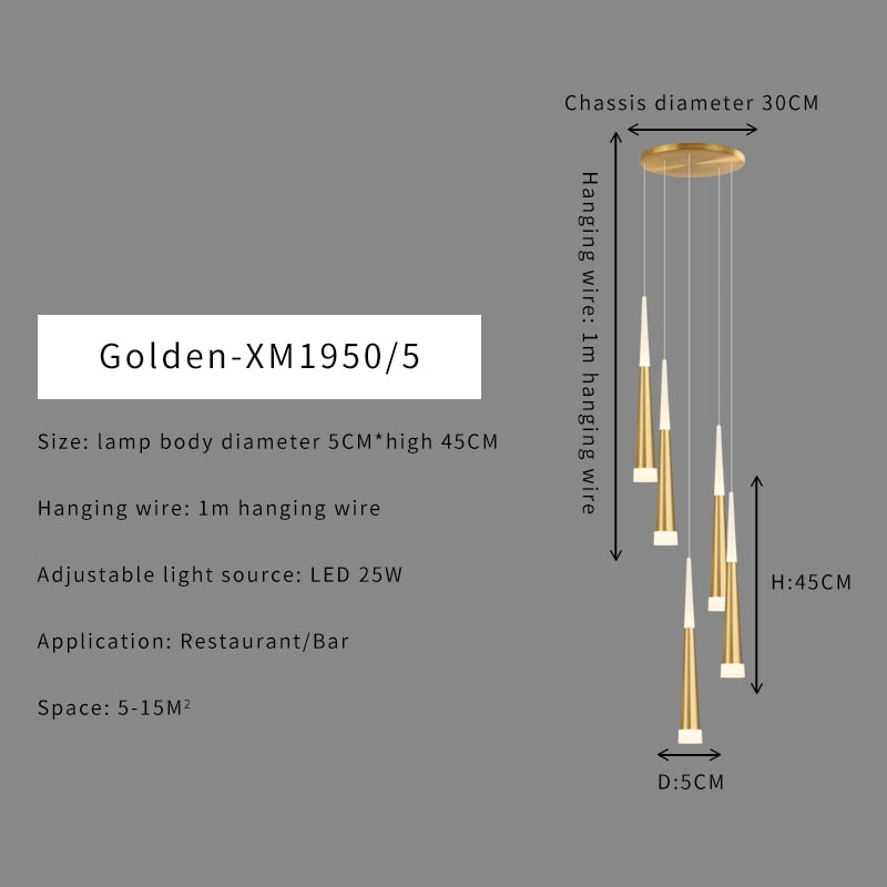 Stair Hallway Led Nordic Chandelier on Sale
