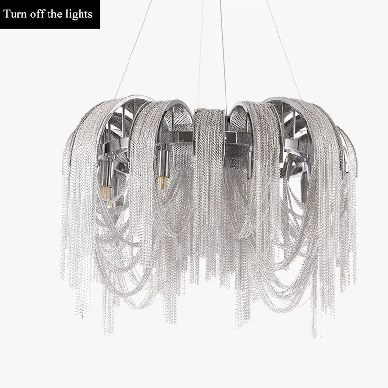 Atlantis Aluminum Chain Pendant Light - Luxurious Modern Chandelier