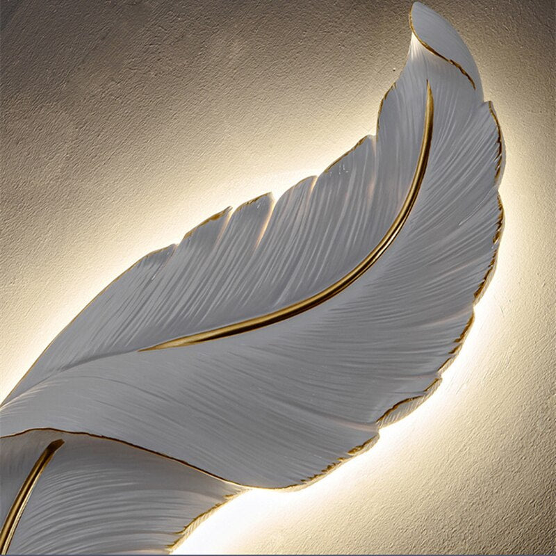 Led Feather Wall Lamp