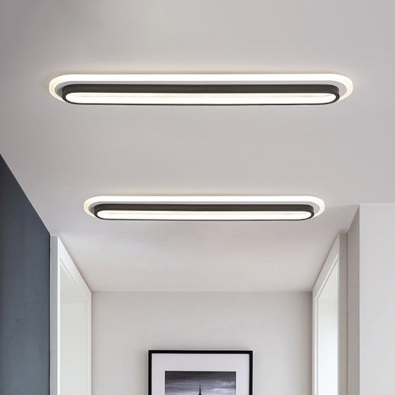 Corridor Flush Mount Ceiling Light Rectangular 2 Colour