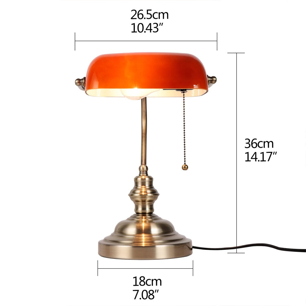 Vintage Banker Table Lamp on Sale