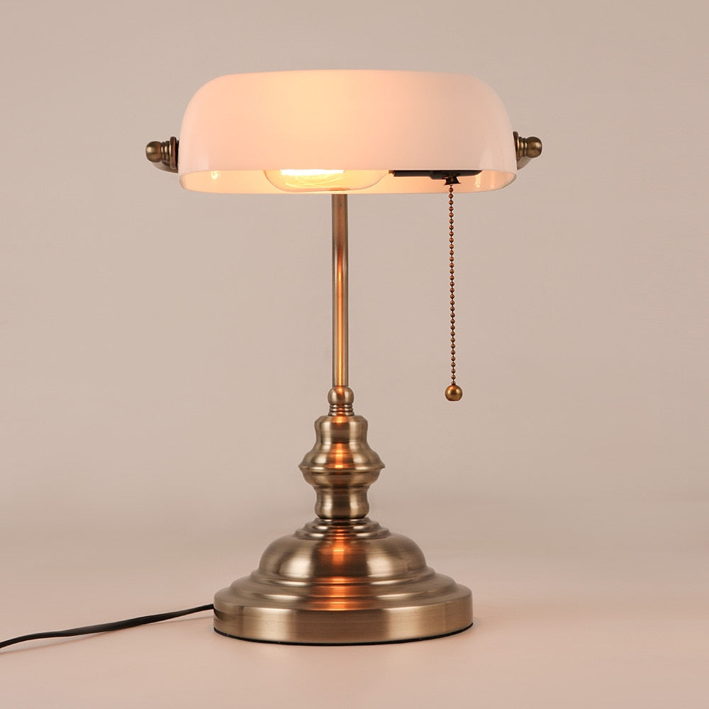 Vintage Banker Table Lamp on Sale