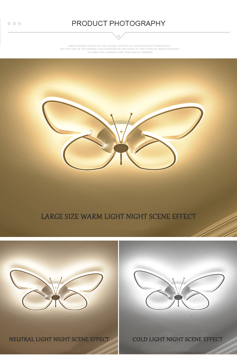 Modern LED Butterfly LED Ceiling Lamp Dimmable