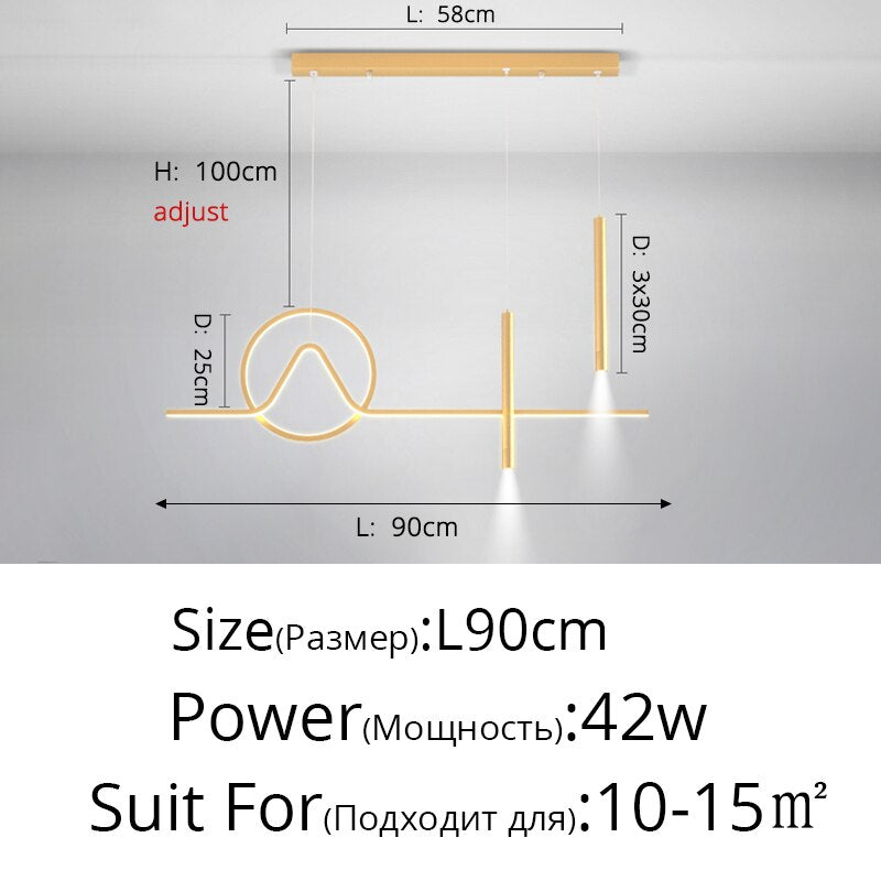 Nordic Minimalist Decoration Led Chandelier