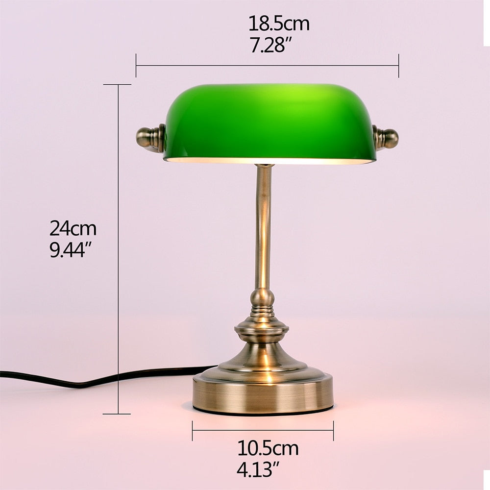 Vintage Banker Table Lamp on Sale