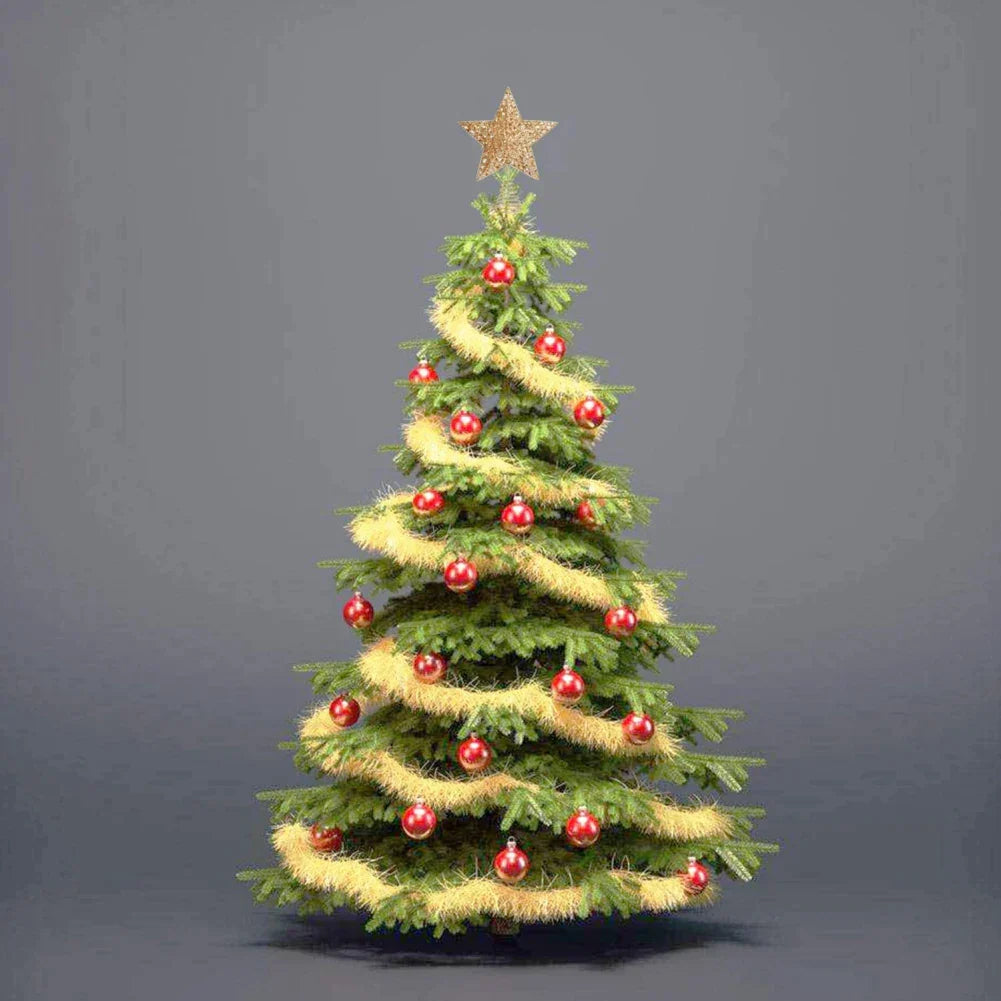 Gold Glitter Christmas Tree Topper Iron Star