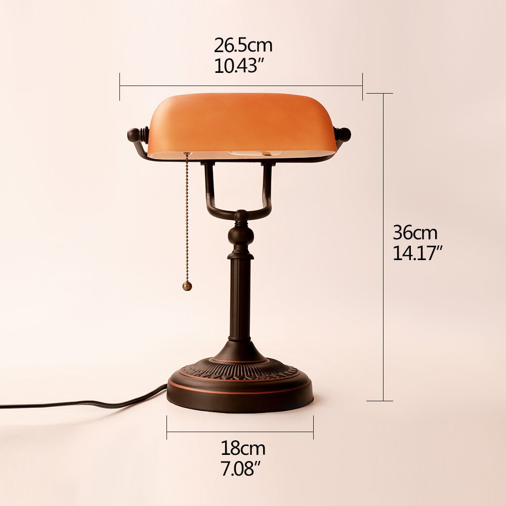Vintage Banker Table Lamp on Sale