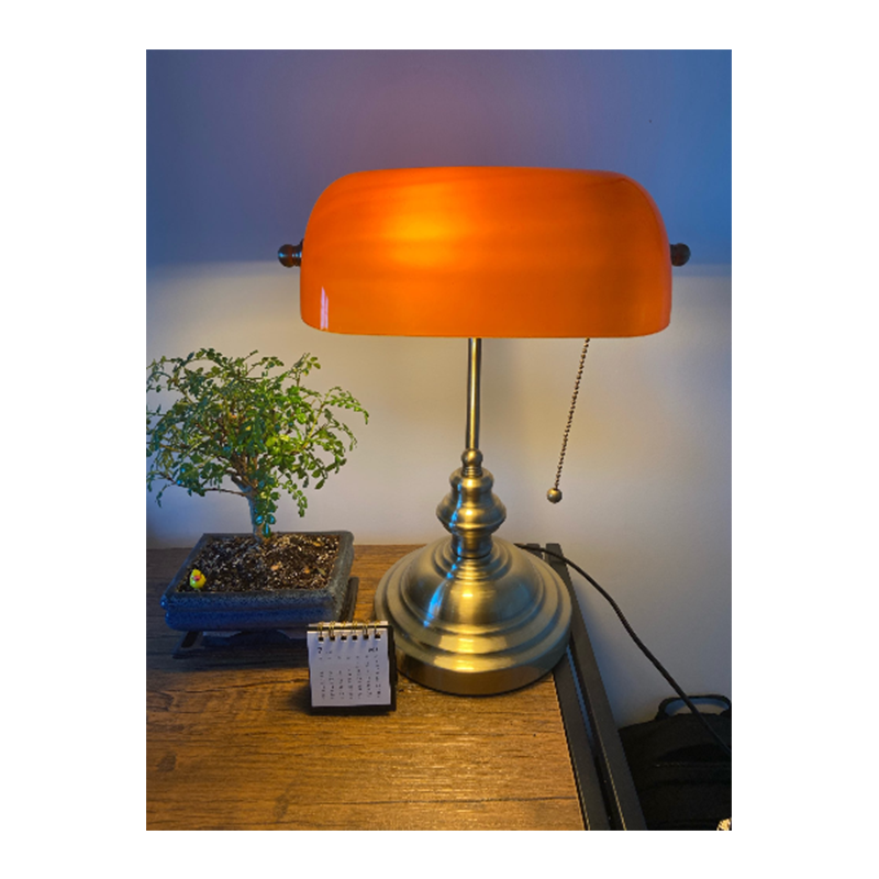 Vintage Banker Table Lamp on Sale