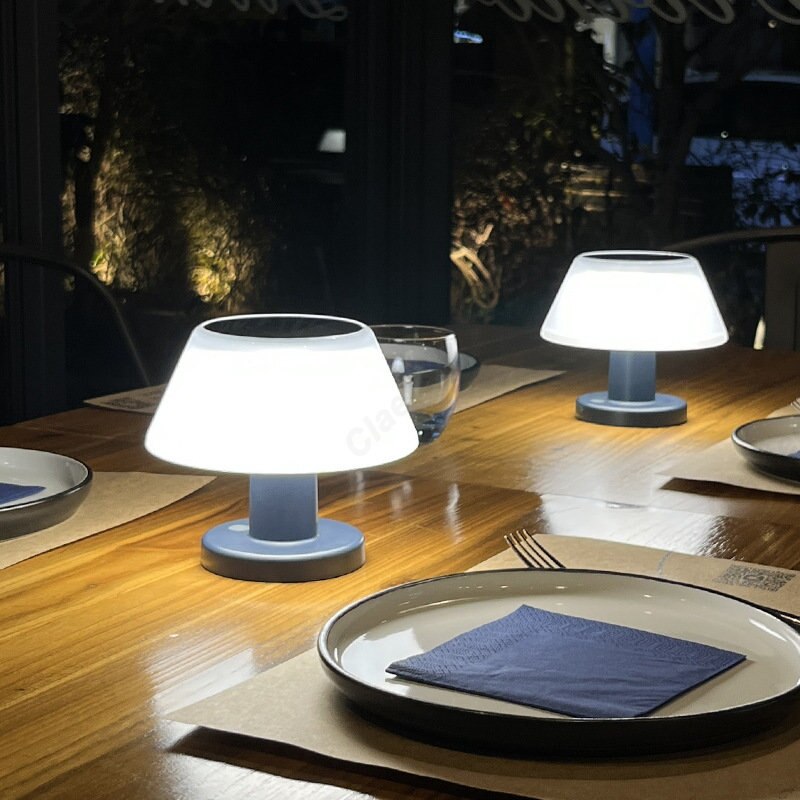Solar Powered Table Led Lamp Outdoor Modern