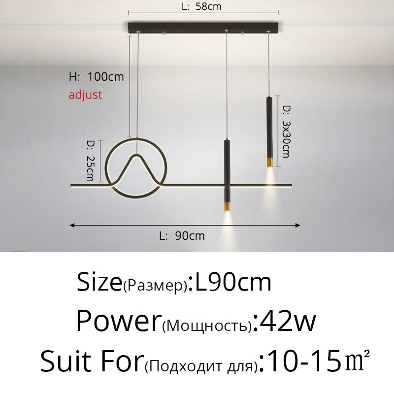 Nordic Minimalist Decoration Led Chandelier