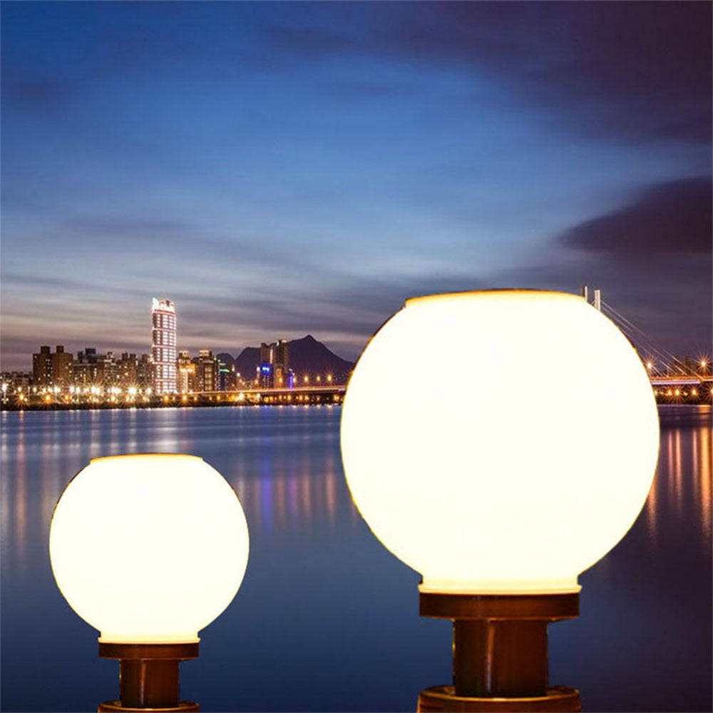 LED Round Ball Stainless Steel Solar Powered Lamp Outdoor IP65 Waterproof