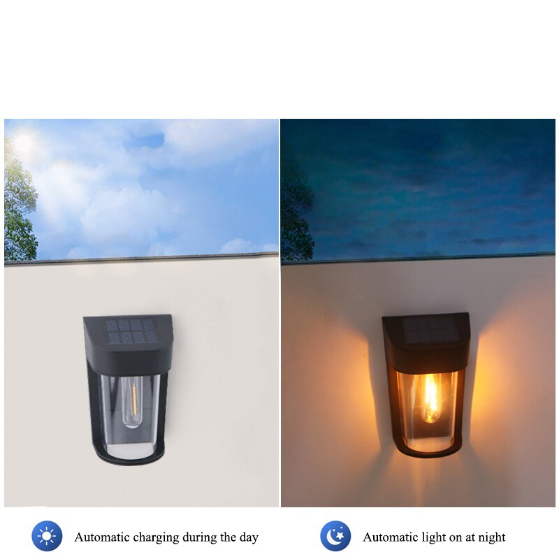 Vintage Solar Powered Lamp Outdoor for Garden Decoration Waterproof IP54