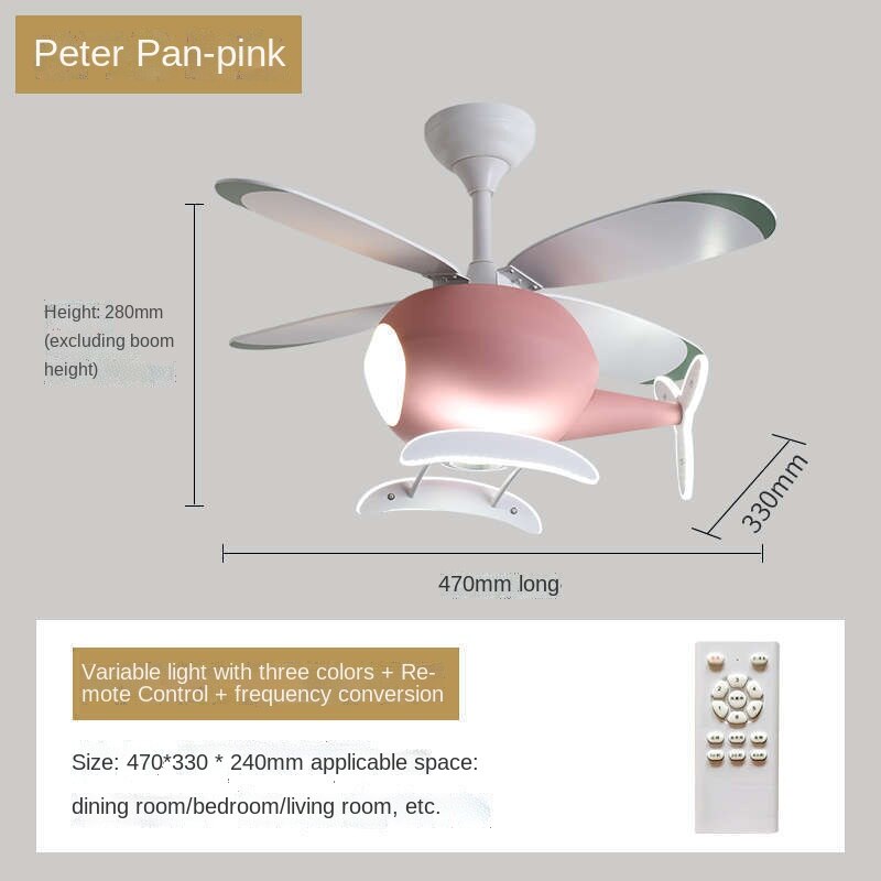 Children's Room Airplane Ceiling Fan Lights