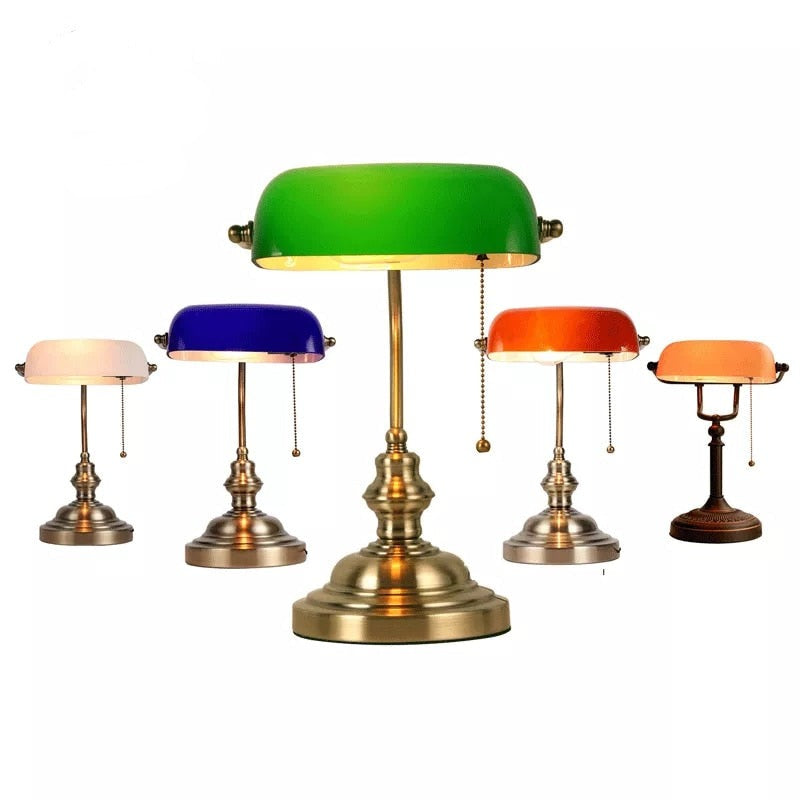 Vintage Banker Table Lamp on Sale
