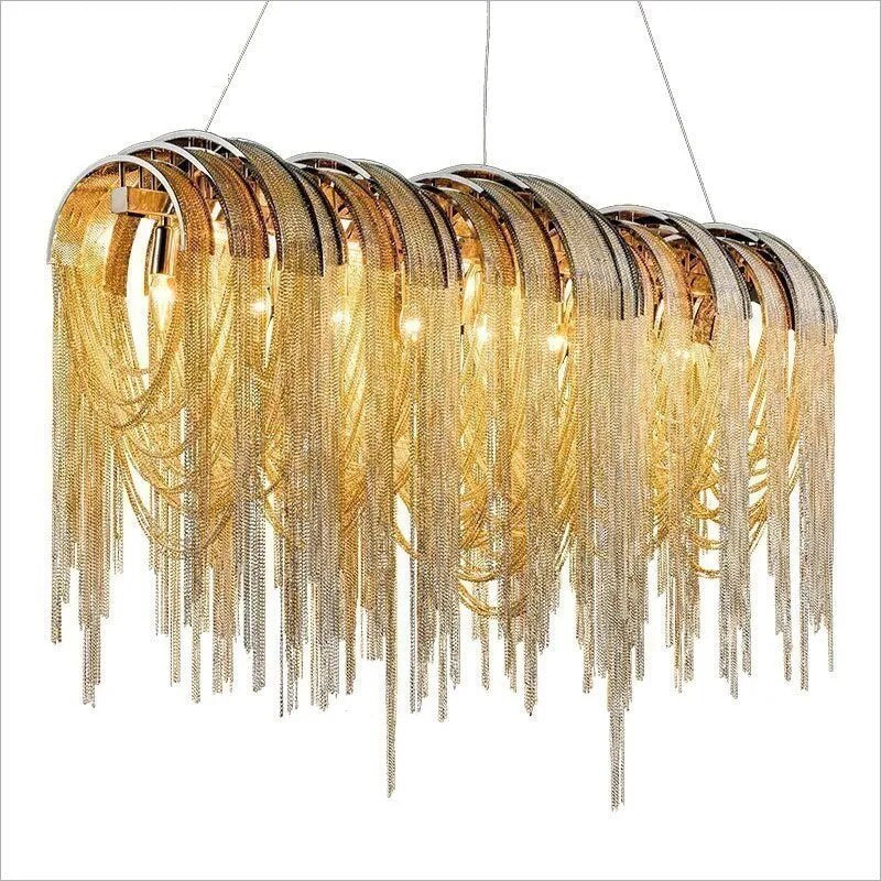Atlantis Aluminum Chain Pendant Light - Luxurious Modern Chandelier