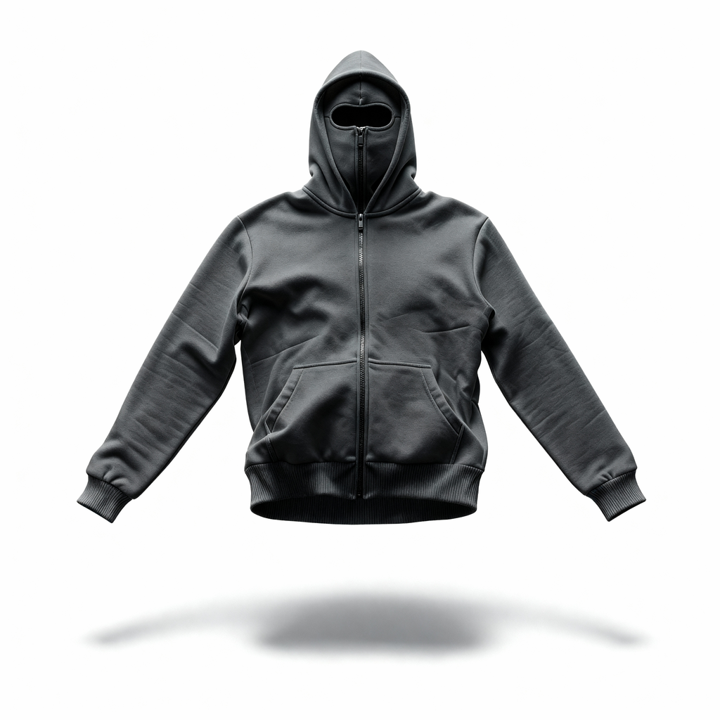 URBX® Apex Urban Casual Hoodie: Soft-Touch, Windproof, Ninja Mask Hood