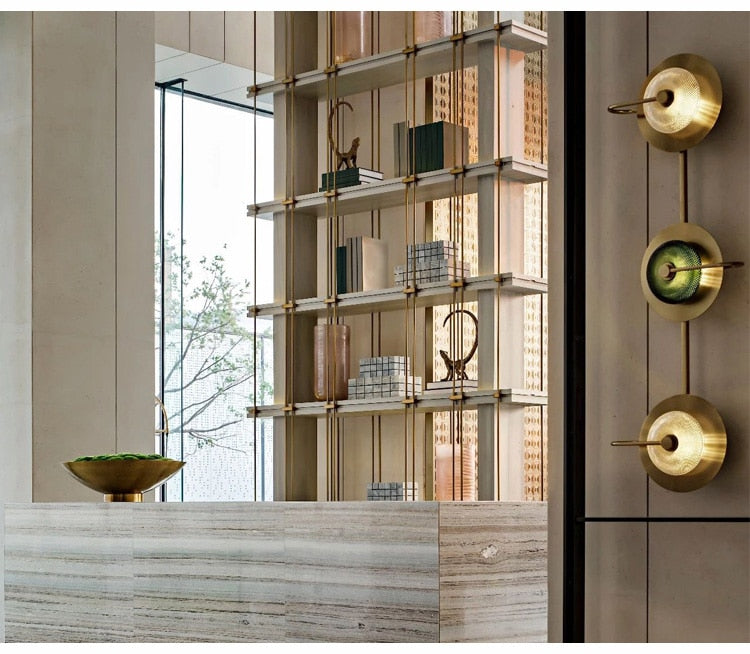 Wattle - Circular Modern Art Deco Wall Lamp