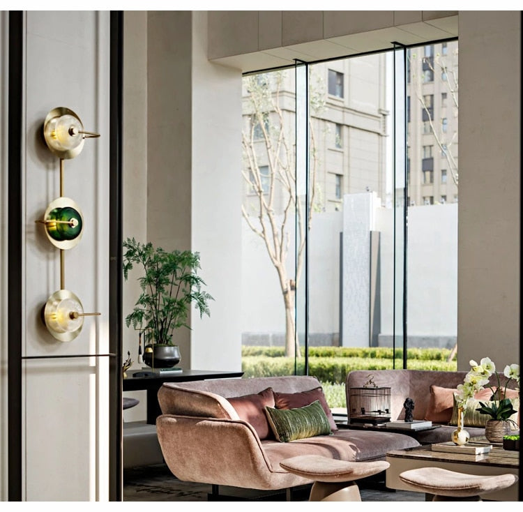 Wattle - Circular Modern Art Deco Wall Lamp