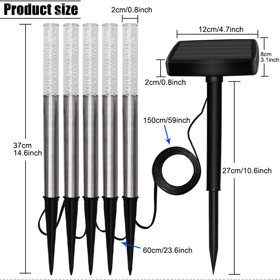 Solar Power Tube Lights Garden