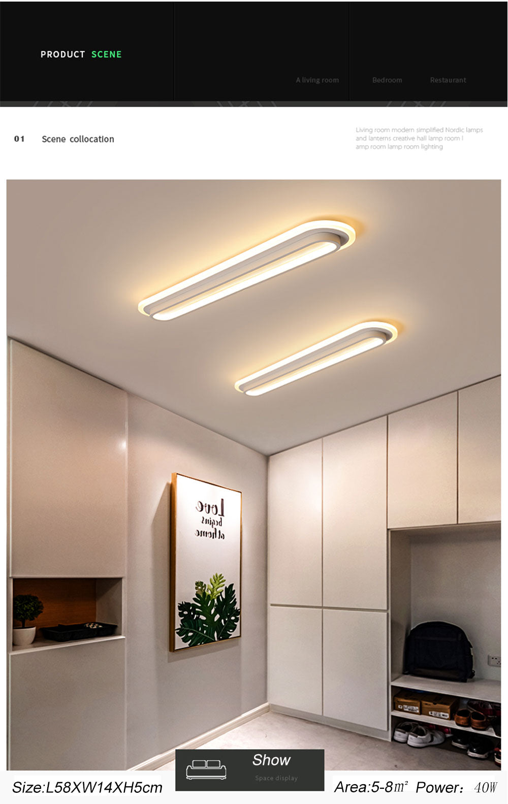 Modern LED Hallway Corridor Ceiling Lights
