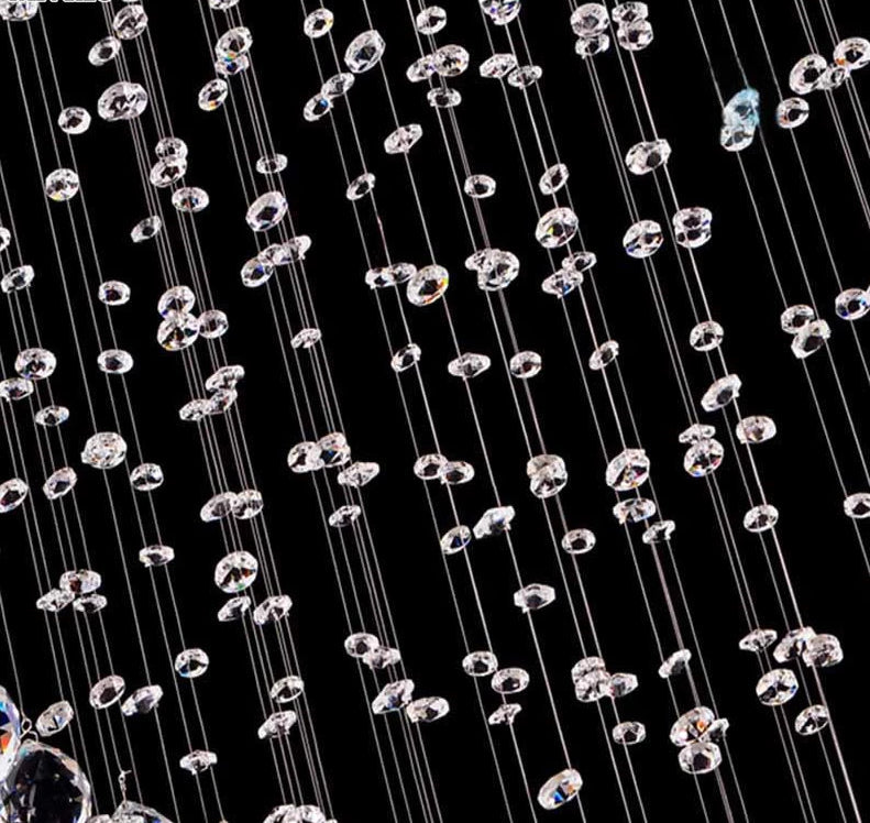 Modern LED Double Spiral Crystal Chandelier