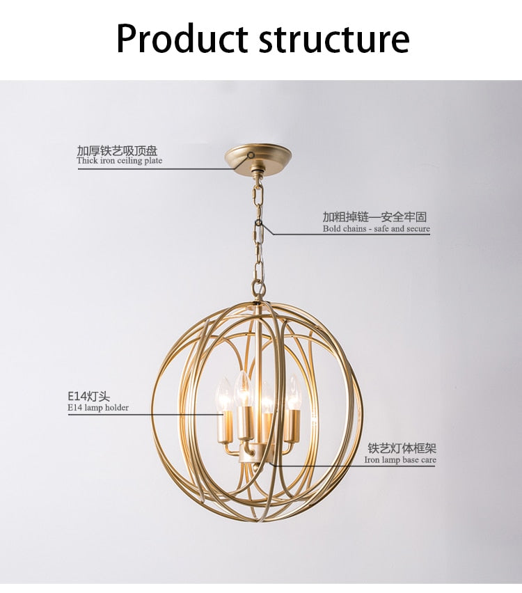 Arbor - Modern Hanging Cage Lamp