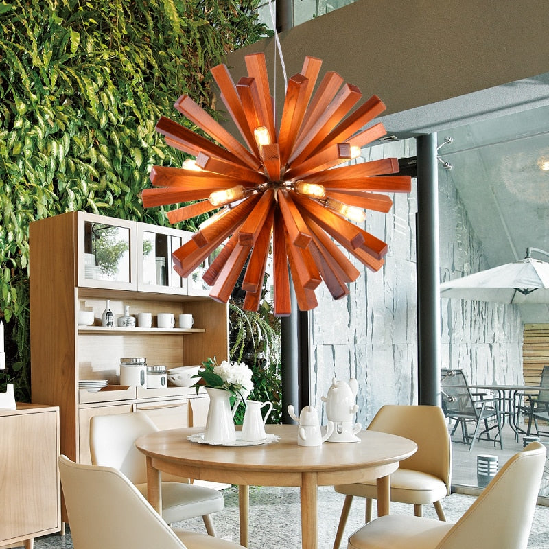 Burst - Wooden Pendant Light