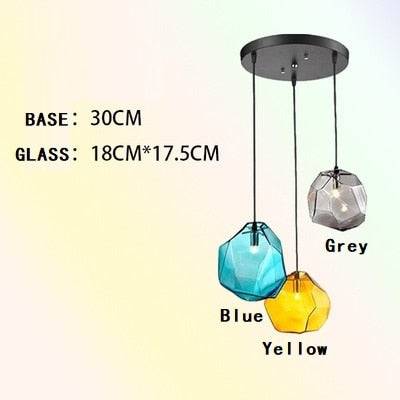Chunk Of Crystal - Colorful Modern Glass Pendant Light