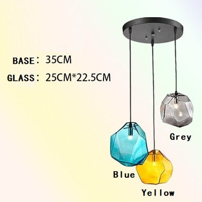 Chunk Of Crystal - Colorful Modern Glass Pendant Light