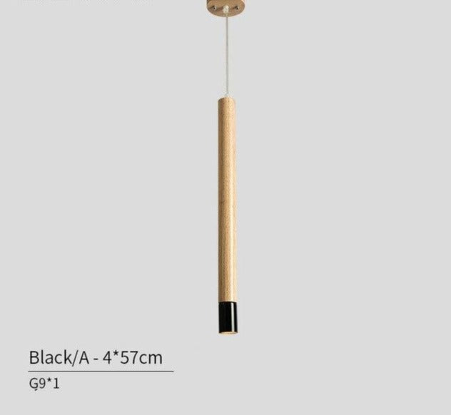 Ambrose - Modern Nordic Long Hanging Wood Light