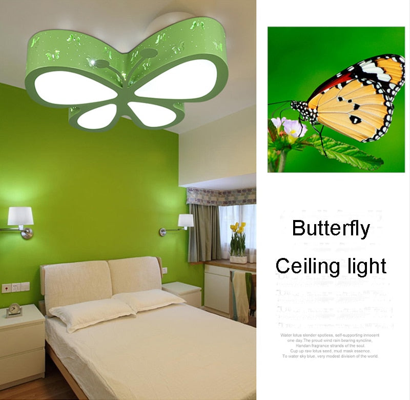 Modern Butterfly LED Ceiling Lamp for Kids Room
